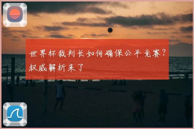 世界杯裁判长如何确保公平竞赛？权威解析来了